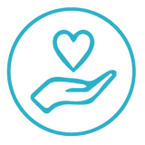 Giving back icon